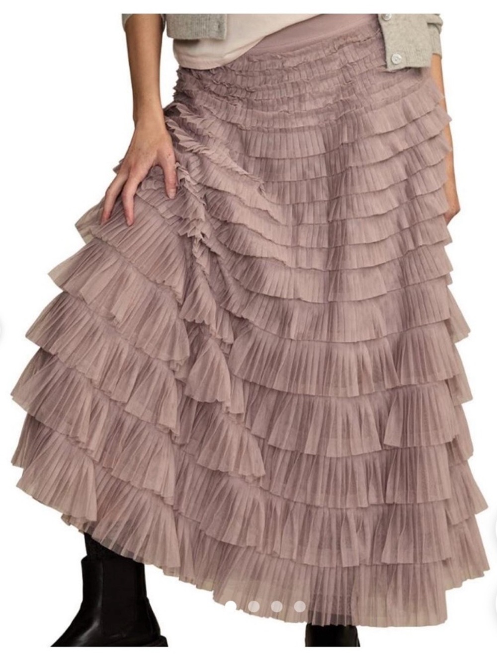 Tiered Ruffle Maxi Skirt by Lucky Brand